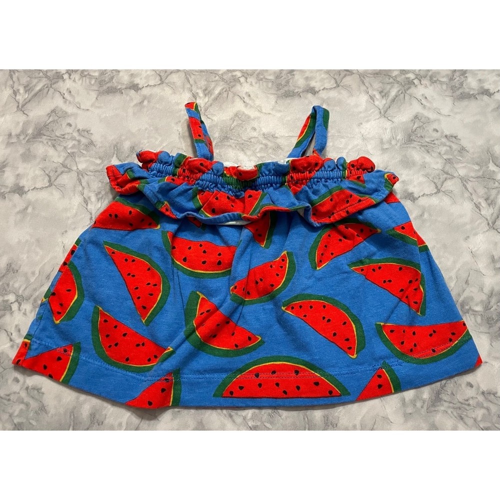 Hanna Andersson HA Watermelon Little Girl Toddler Shirt, Size 80 cm 18-24 months